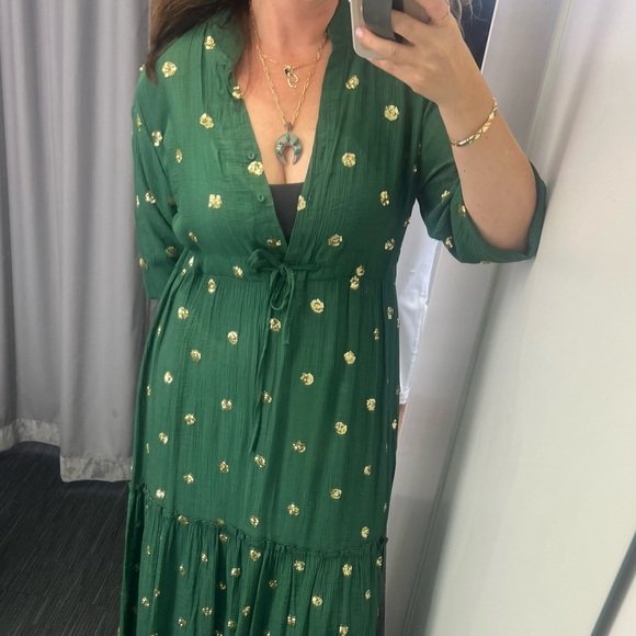 Dresses & Skirts - Green and gold sequence dress